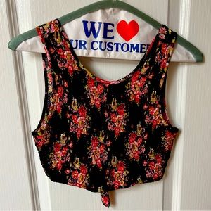 2000’s Floral Ruched Crop Top